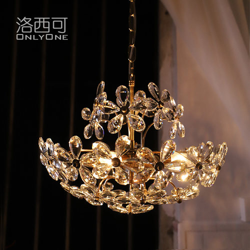 梦幻法式田园风复古衣帽间吊灯