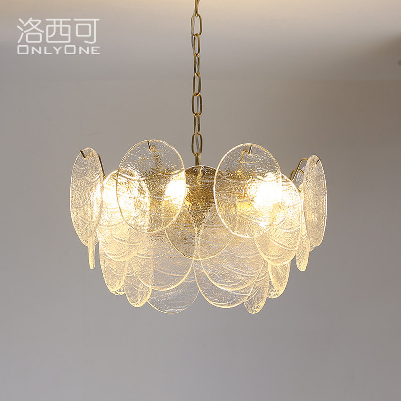 洛西可 美式简约手工玻璃吊灯意大利轻奢后现代卧室餐厅客厅灯具,家装灯饰光源,卧室/书房吊灯,淘宝优惠券,粉丝福利购,淘宝优惠卷