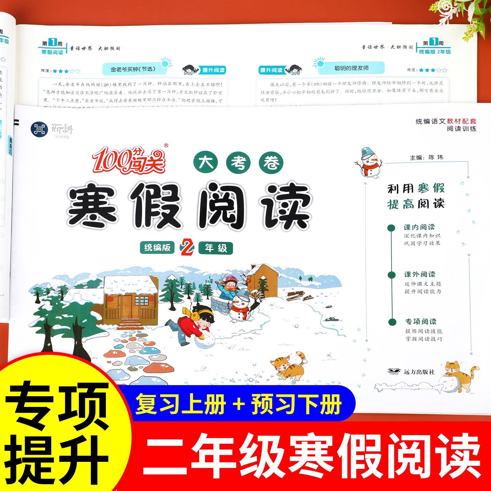 老师推荐！二年级上册寒假阅读大考卷小学生课外阅读理解专项训练人教版小学2年级语文同步阶梯强化阅读练习册每日一练一篇习题,书籍/杂志/报纸,小学教辅,淘宝优惠券,粉丝福利购,淘宝优惠卷