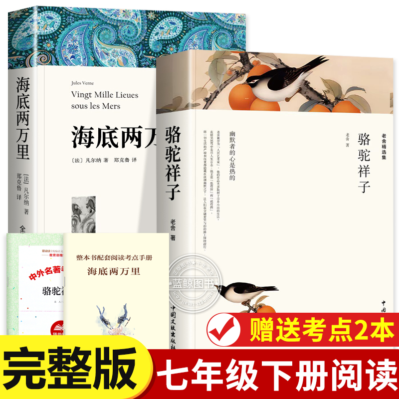 【老师推荐】骆驼祥子原著正版老舍 骆驼祥子和海底两万里7下 七年级初一初中必读课外书正版书 人民教育名著版人教版出版社 书籍/杂志/报纸 世界名著 原图主图