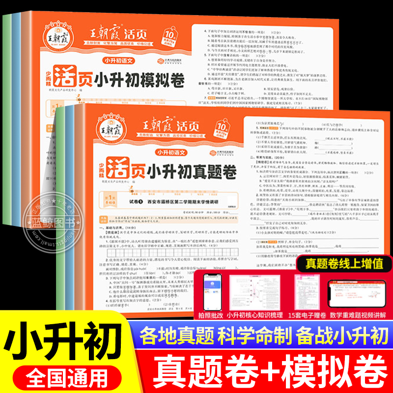 2025王朝霞活页小升初真题卷模拟卷刷重点名校语文数学英语考前突破密卷全套六年级毕业总复习各地真题试卷综合能力专项训练RJ