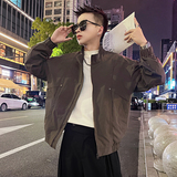 WT28-P98控138设计高级感百搭工装外套新款美式休闲复古夹克男咖，男装夹克，电商A208