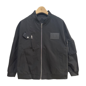 WT23-P108控148 美式棒球服休闲纯色设计感世行色块夹克外套 灰绿图片