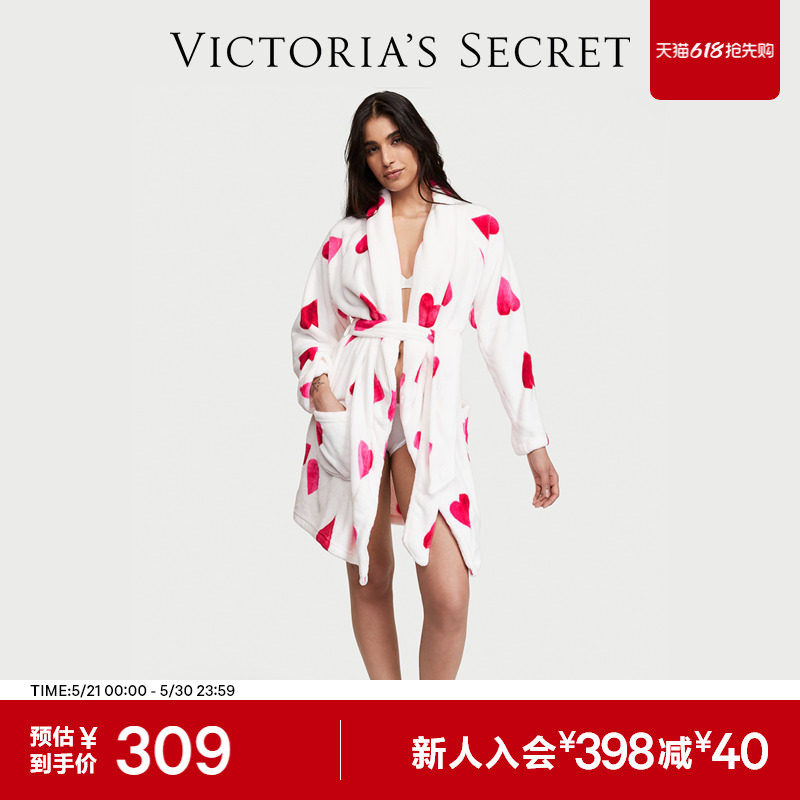 直降309|维密柔软舒适可拆卸系带收腰家居服晨袍浴袍睡袍女26夏