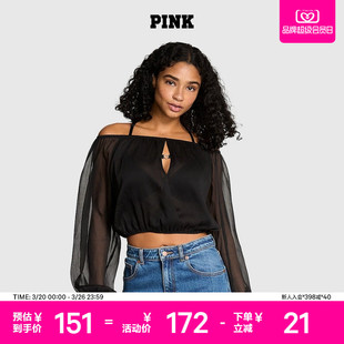 4折起 柔软雪纺波西米亚风上衣女2026 维密PINK