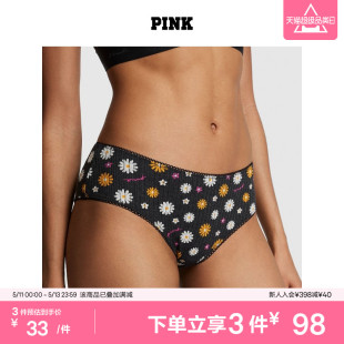 女2024新款 3件98 PINK棉质舒适低腰性感比基尼少女内裤 维密 薄款