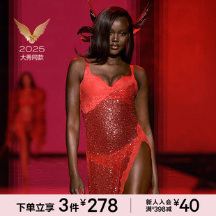 3件278 女 2025维密大秀系列梦幻蕾丝舒适低腰比基尼半包臀内裤