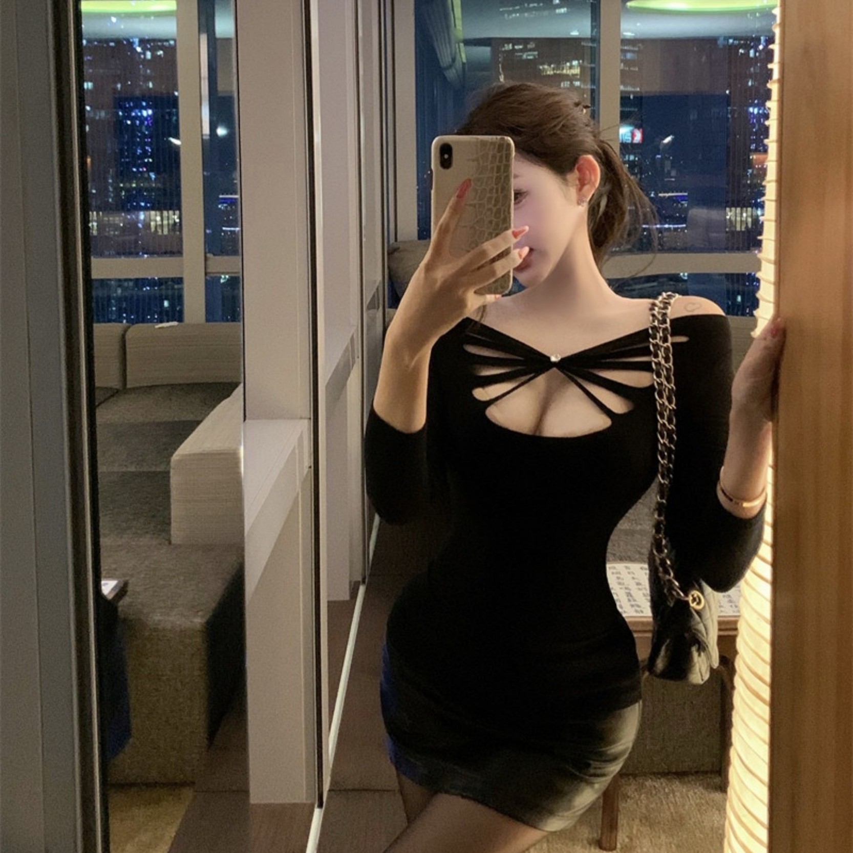 法式辣妹镂空破洞露肩长袖打底衫女春秋季修身气质内搭纯欲风上衣,女装/女士精品,毛针织衫,淘宝优惠券,粉丝福利购,淘宝优惠卷