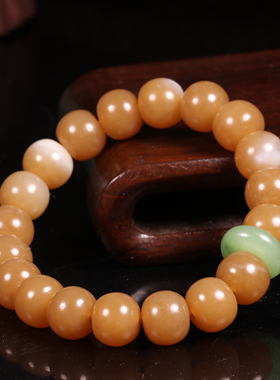 新疆和田玉籽料且末红糖苏工手串