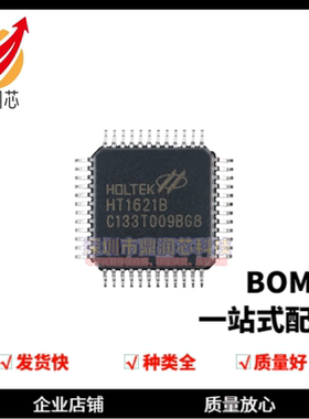 全新原装 HT1621B LQFP-48 RAM映射32*4 LCD控制器芯片I/O MCU