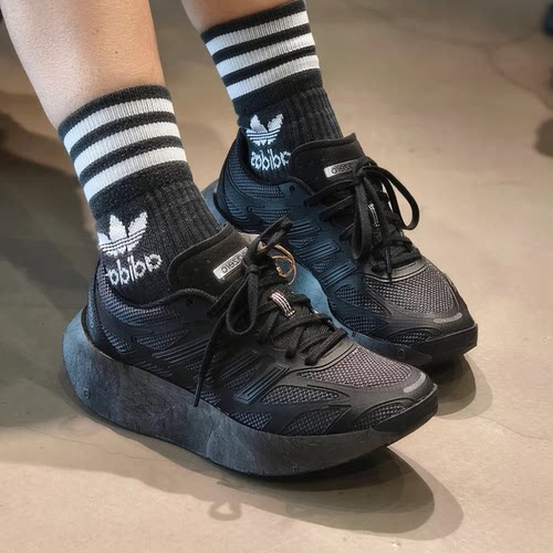 正品Adidas ADIZERO男女跑鞋厚底增高减震缓震黑武士JH7772JI0308