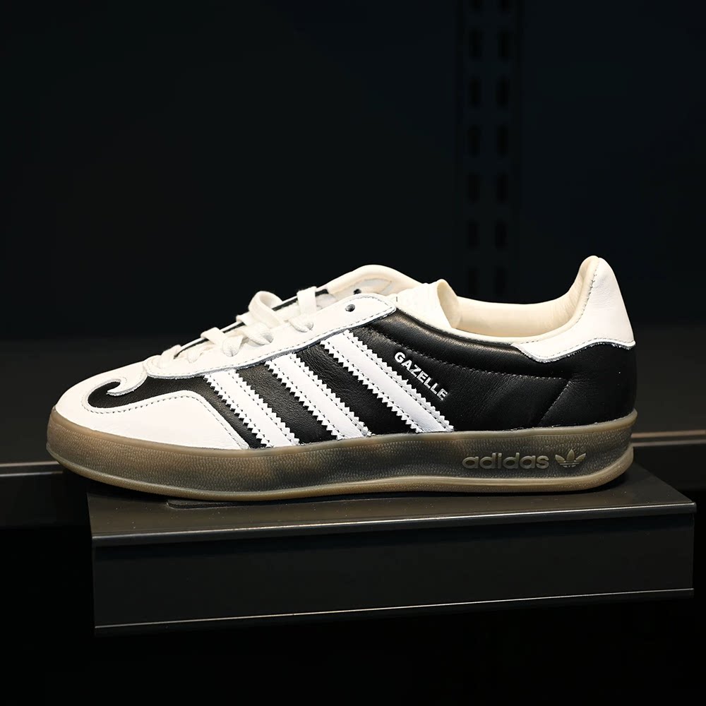 Adidas/阿迪达斯三叶草Gazelle男女黑白复古德训板鞋IH9989IH9990