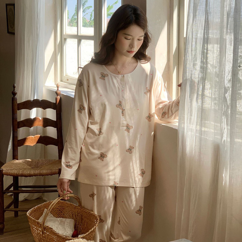 春夏带胸垫莫代尔哺乳产后月子服