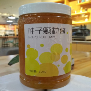 茗人道 柚子颗粒酱1.2kg 果肉果酱奶茶原料 蜂蜜柚子茶 顶立