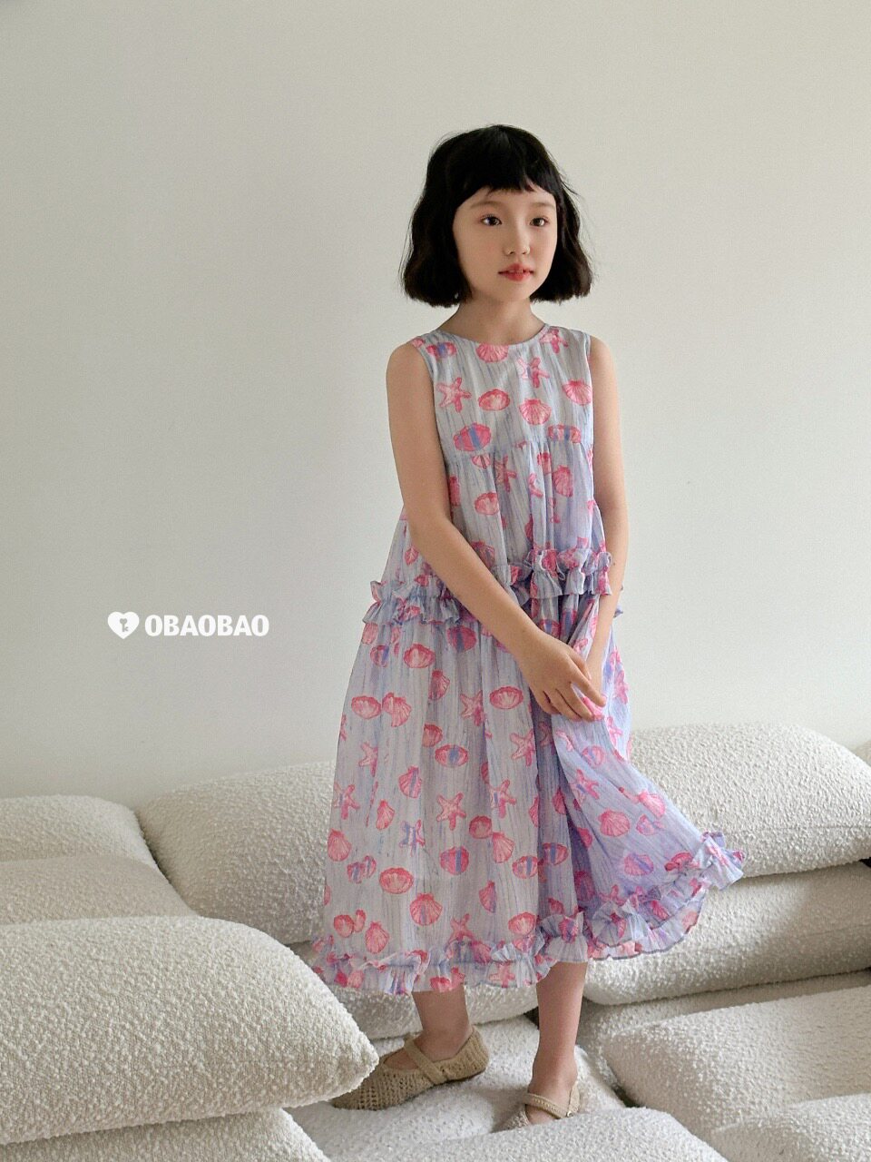 阿静家OBAOBAO欧抱抱2026夏季最新款女童时尚百搭连衣裙8497