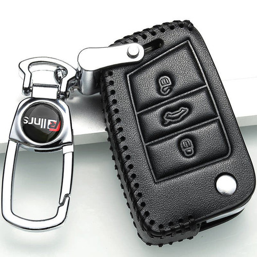 适用于VVDI子机钥匙套VVDI-MQB款子机亮边智能卡真皮车用钥匙包扣