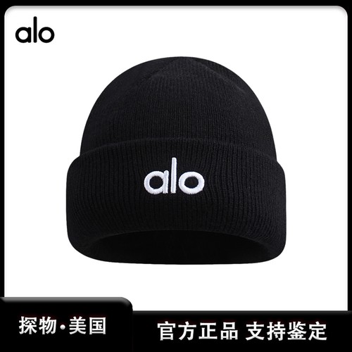 ALO字母刺绣秋冬保暖男女毛线帽