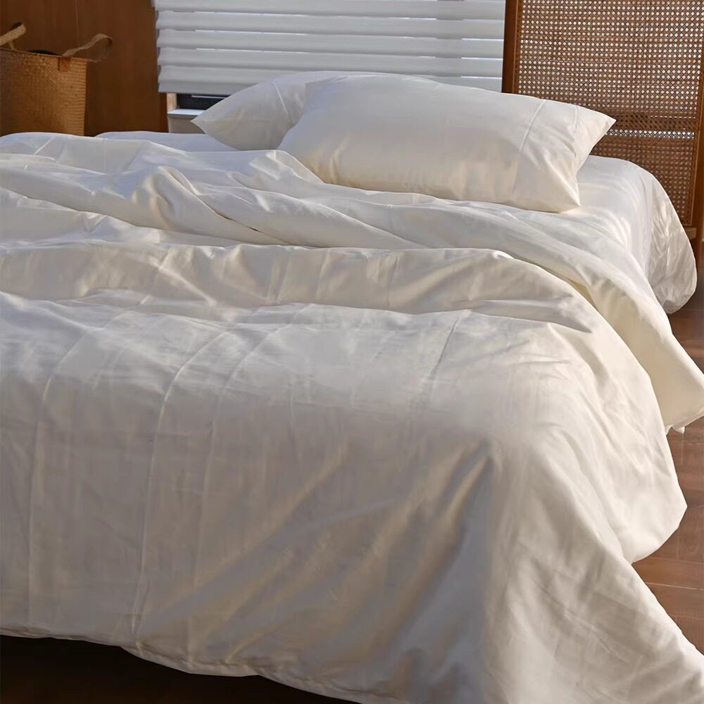 出口高货 纯棉贡缎全棉埃及长绒棉80支简约四件套 1.51.8床品套件