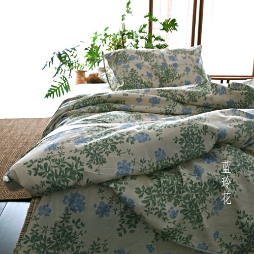 纯棉印花四件套小清新