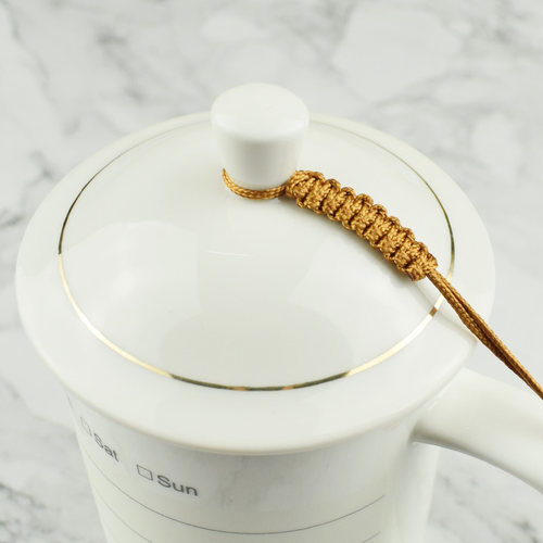手工编织茶杯盖绑绳功夫茶壶盖绳