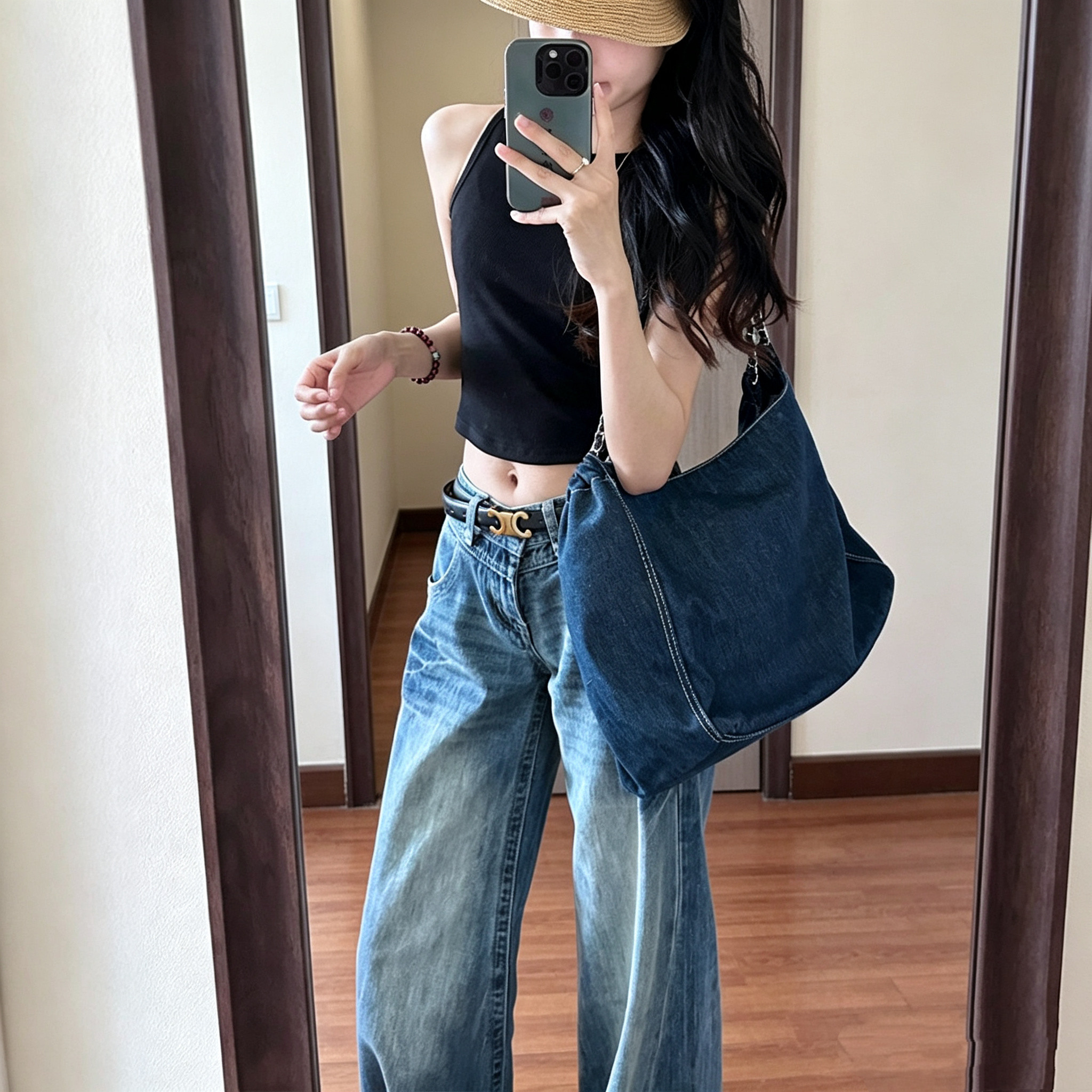 2026新款美式水洗阔腿牛仔裤女辣妹低腰宽松显瘦垂感直筒拖地裤子