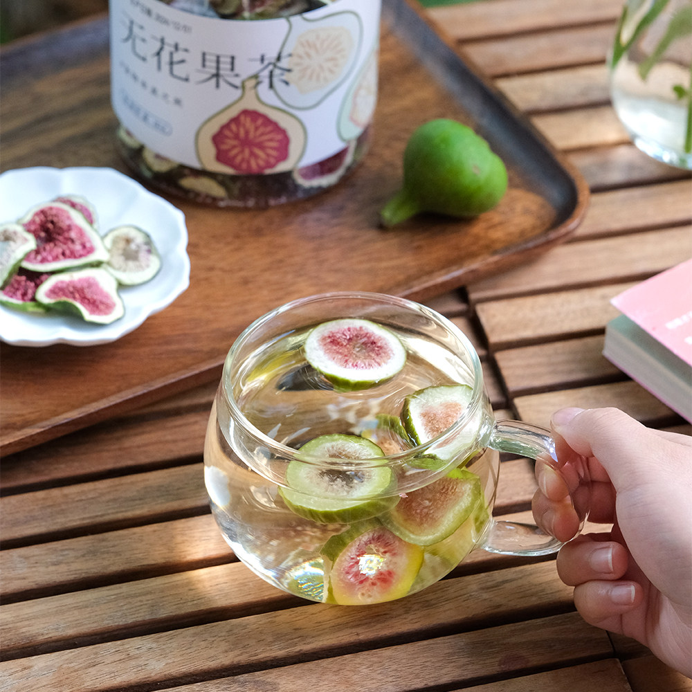 乐作格莱斯无花果干 未熟果切片茶 无花果干片 色淡清香 健康茶饮