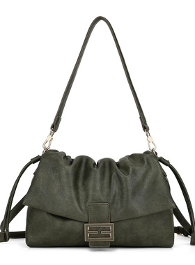 JANITINO/佳妮蒂诺当季新款时尚百搭女士单肩手提包3996绿云朵