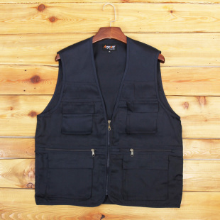 超值外贸春季百搭多兜多口袋马甲男户外工装钓鱼马夹记者坎肩背心