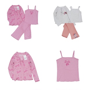 子吊带三件套装 女童棉质芭比公主猫咪外套裤 外单春秋夏款 7码