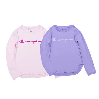 女童春秋长袖T恤衫糖果色运动