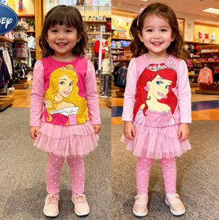 三件套~超美外单春秋夏款女童长袖T恤长裤+半身裙纱裙套装