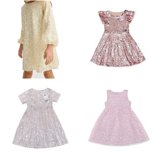 1-15码外单女童夏款亮片bling闪闪造型裙背心儿童裙裙子连衣裙