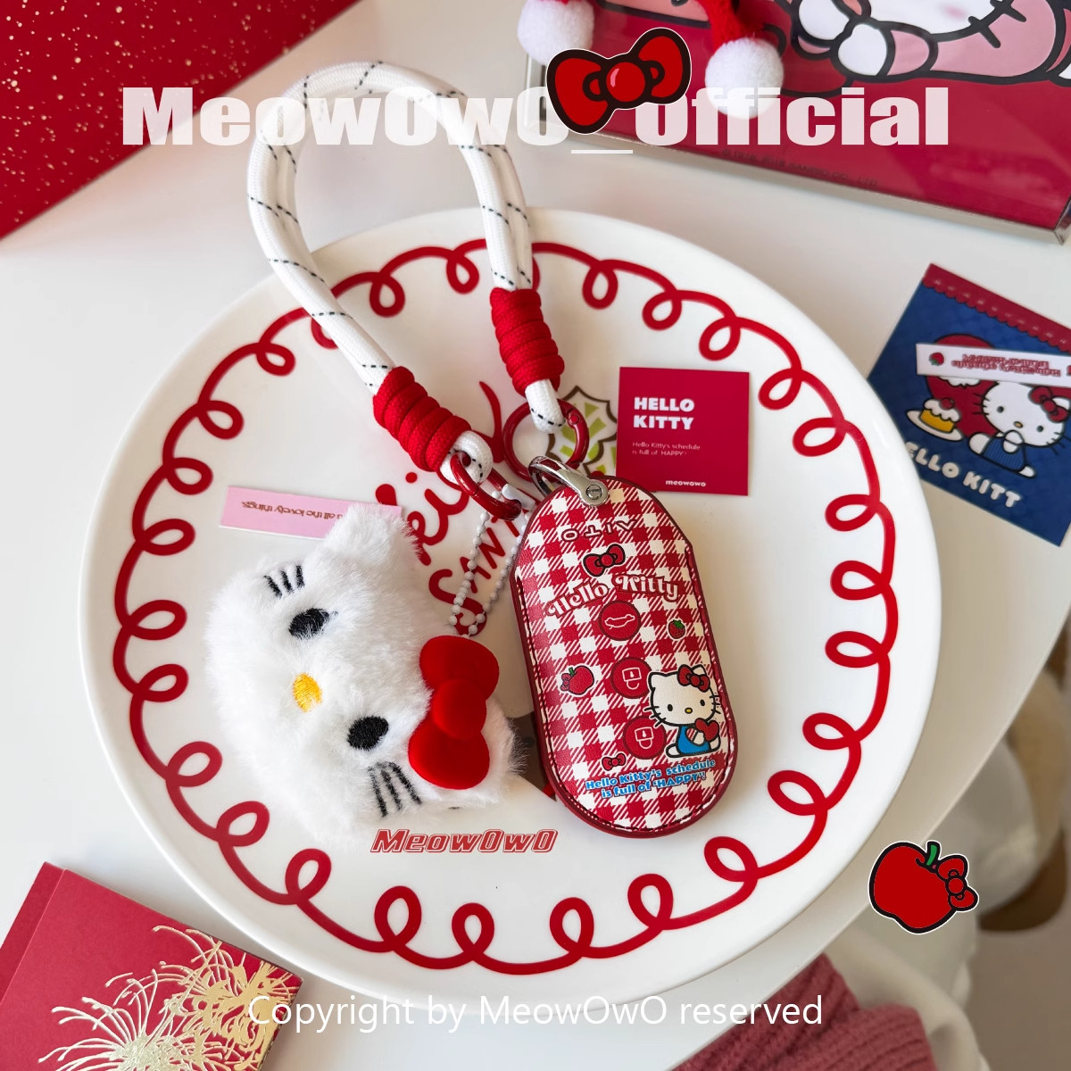 问界m7钥匙套华为汽车aito配件新款M5ev包卡片扣保护壳hellokitty