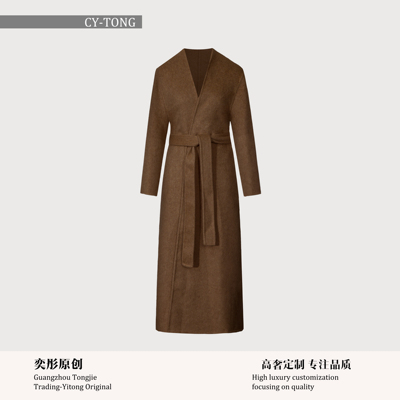 【彤姐原创】秋冬毛呢外套长款大衣高奢气质温婉风大衣2578