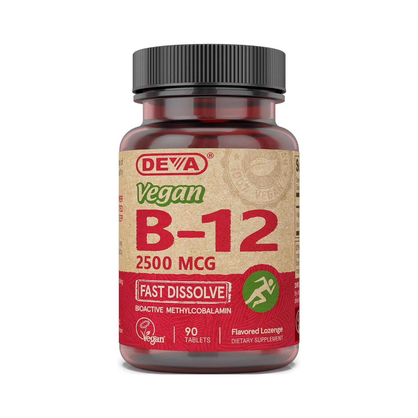 美国直邮DEVA Nutrition Sublingual Fast DissolveB-12维生素B12