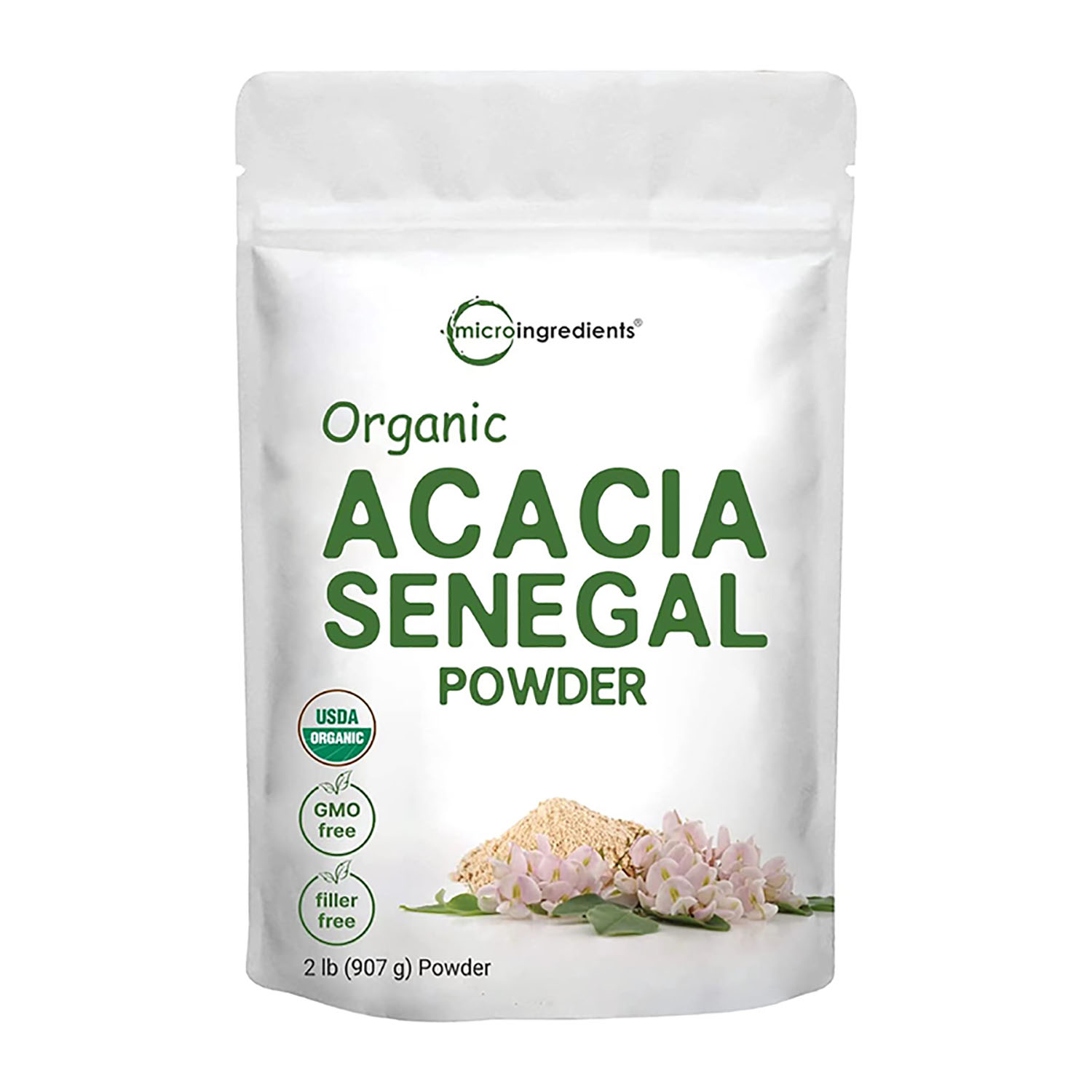 美国直邮 MICROINGREDIENTS Organic Acacia Senegal 速溶纤维粉