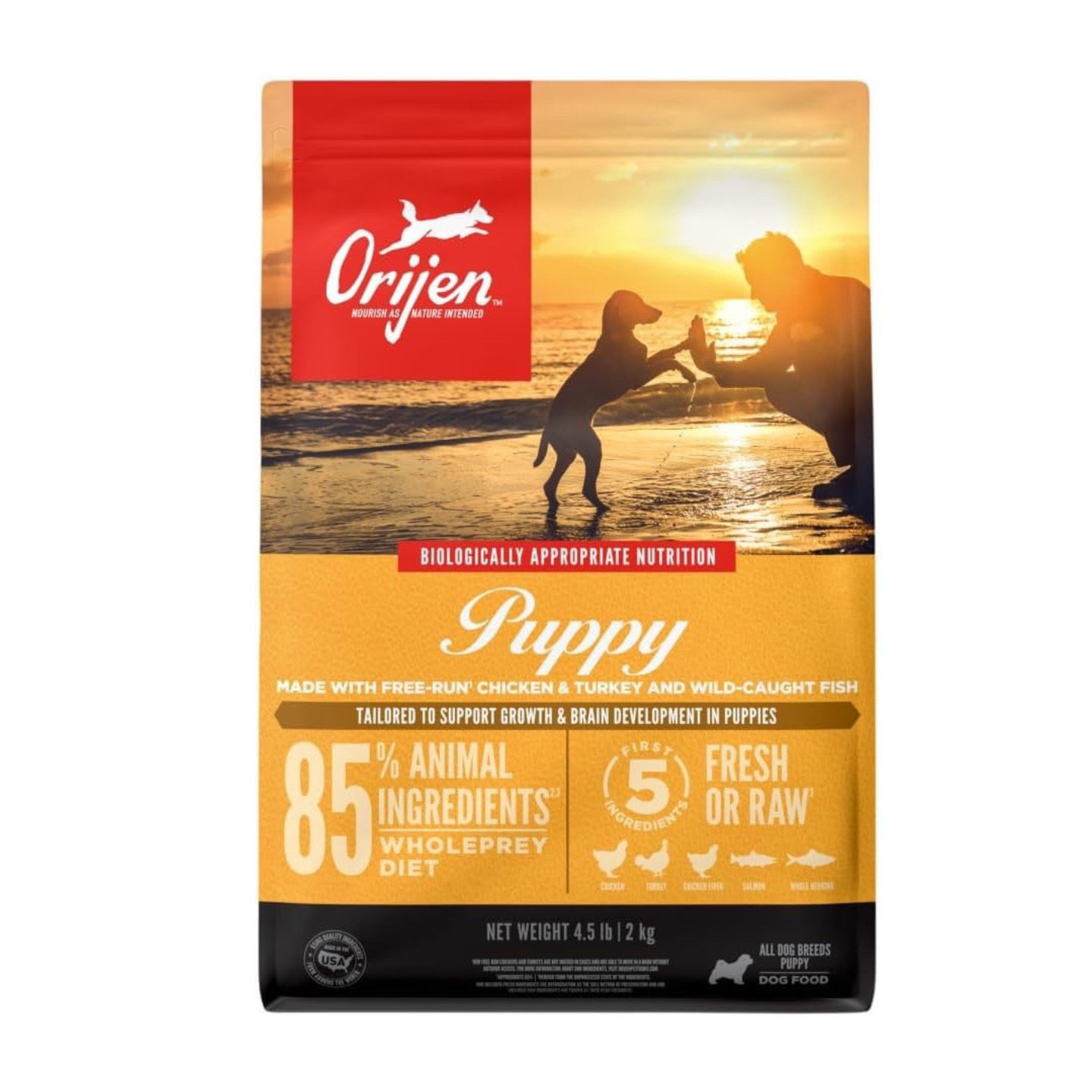 美国直邮 ORIJEN Puppy Dry Dog Food 小狗无谷物干狗粮 新鲜原料