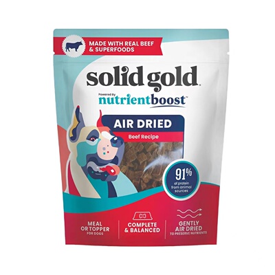 美国直邮 Solid Gold Air Dried Dog Food Toppers 风干牛肉狗粮