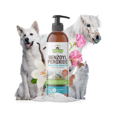 美国直邮Strawfield Pets Benzoyl Peroxide Medicated猫狗洗发水