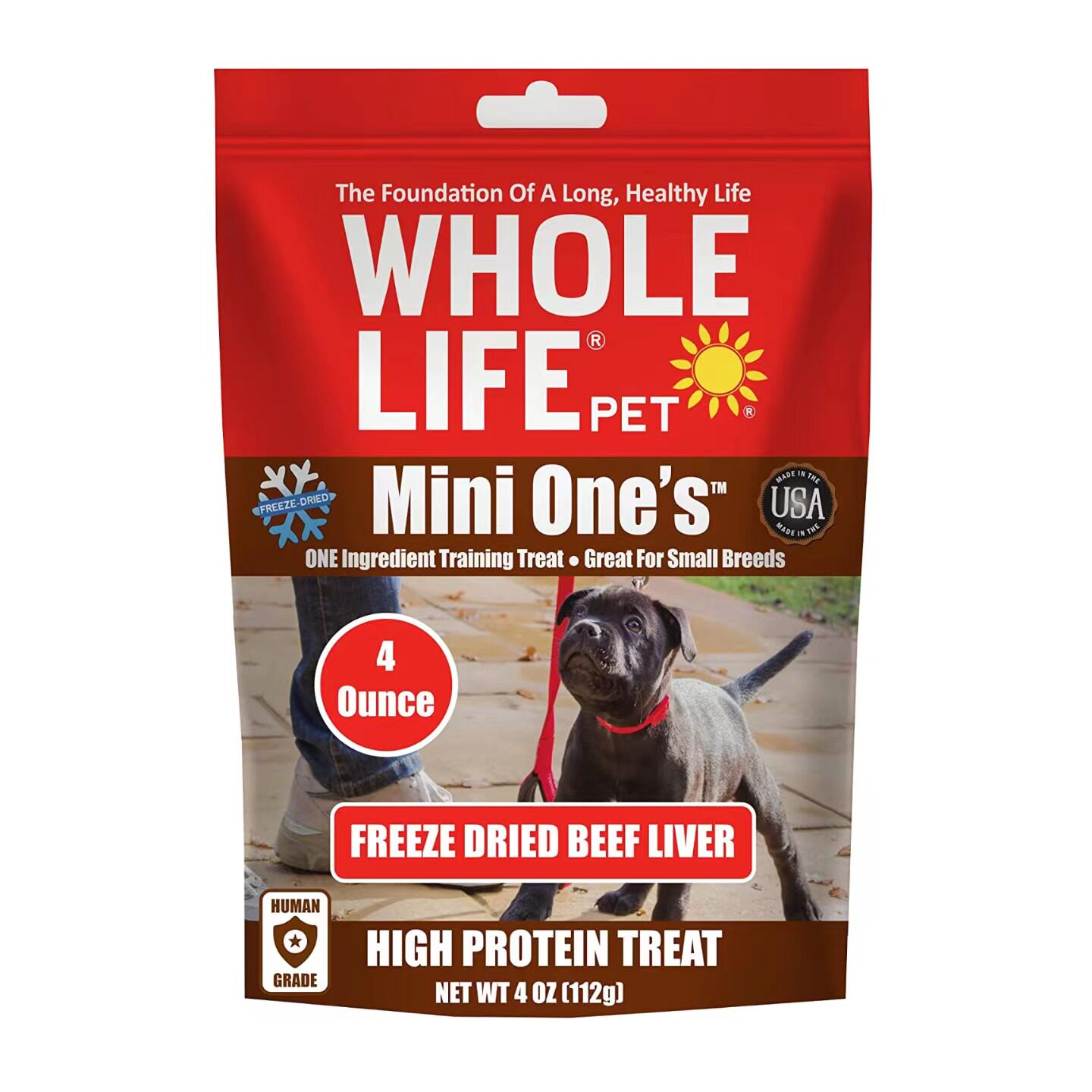 美国直邮Whole Life Pet Beef Liver Treats小型犬人类级牛肝狗粮
