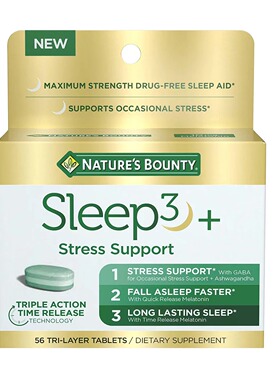 美国直邮Nature's Bounty Stress Melatonin by Sleep3褪黑素助眠