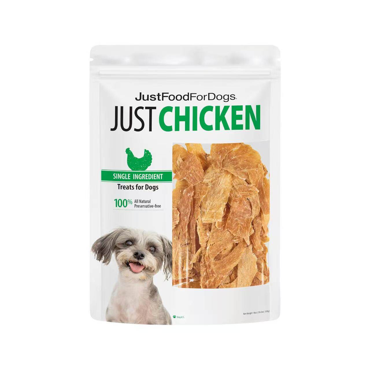 美国直邮 JustFoodForDogs Snack for Dogs 狗食用鸡肉干健康零食