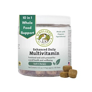 美国直邮 Wholistic Pet Organics Multivitamin狗多种维生素咀嚼