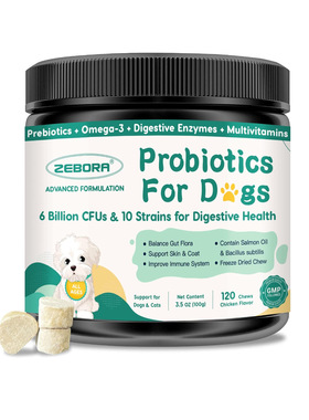美国直邮 ZEBORA Probiotics Dogs Digestive Health 狗消化健康