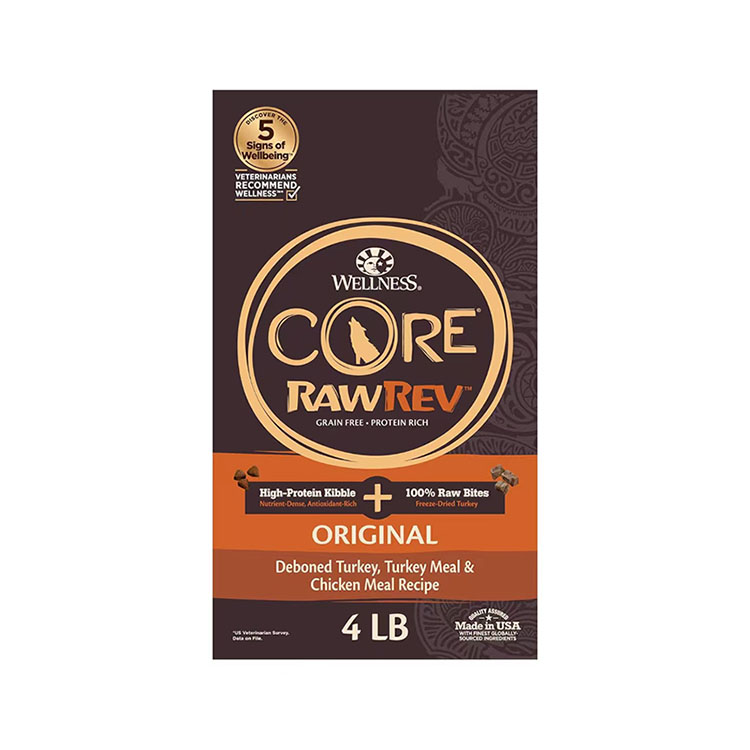 美国直邮 Wellness CORE RawRev Grain-Free无谷物干狗粮天然成分