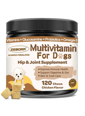 美国直邮ZEBORA Dog Multivitamin Chewable Minerals 狗用维生素