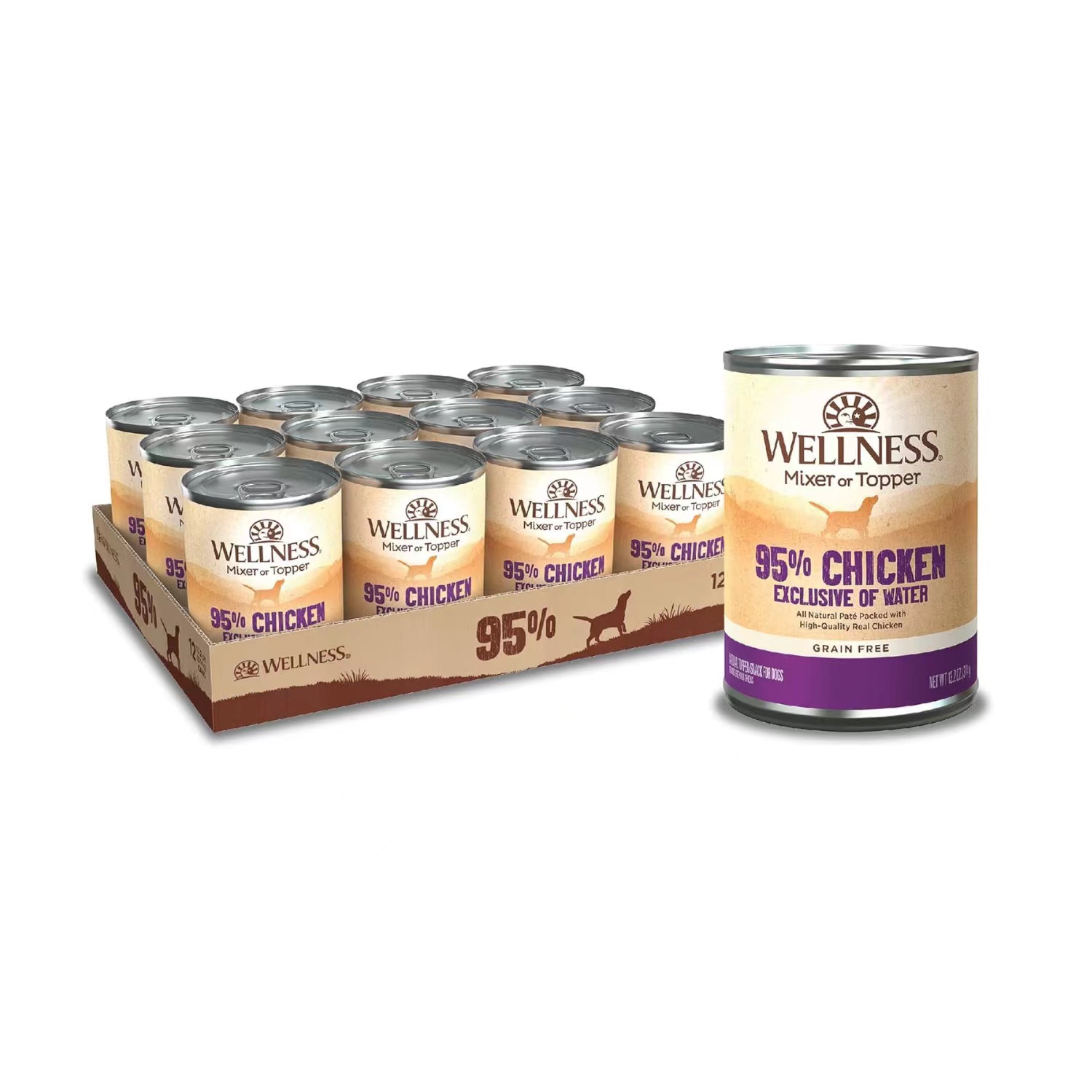 美国直邮 Wellness Natural Pet Wet Food 天然无谷物湿狗粮鸡肉