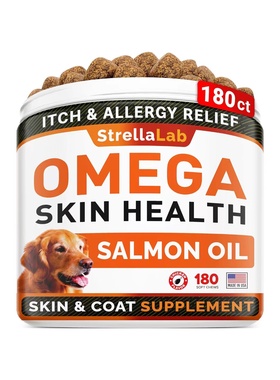 美国直邮 StrellaLab Omega 3 for Dogs 天然狗用欧米伽-3补剂