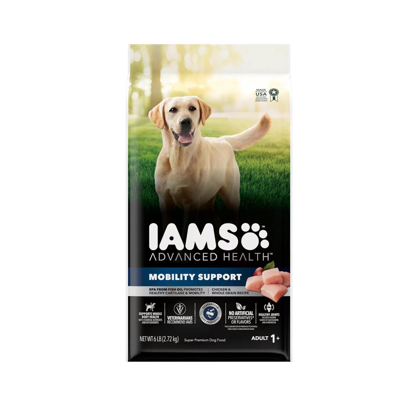 美国直邮 IAMS Dry Dog Food 健康行动支持 鸡肉全谷物成年干狗粮