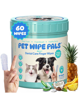 美国直邮 Pet Wipe Pals Dog Teeth Wipes 猫狗牙齿清洁湿巾 60片